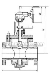 ANSI flange-connection hard-sealed lift plug valve constructral diagram(pic3)