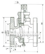 Flange-connection two-way plug valve constructral diagram(pic2)