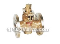 X43T-1.0 Flange-connection two-way copper-core plug valves