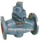 X43W-1.0 Flange-connection two-way cast iron plug valve