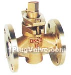 X43W-0.6T Flange-connection two-way all-copper plug valve