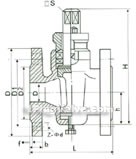 Flange-connection two-way stainless steel plug valve constructral diagram