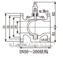 DN50-200 structure Flexible seat sealing eccentric plug valve constructral diagram(pic1)