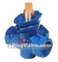 X14T-1.0 Internal thread three-way copper-core plug valve