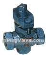 X13W-1.0 Internal thread two-way Cast iron plug valves