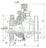 T-model three-way all-copper plug valve constructral diagram