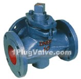 X44W-1.0 T-model three-way cast iron plug valve